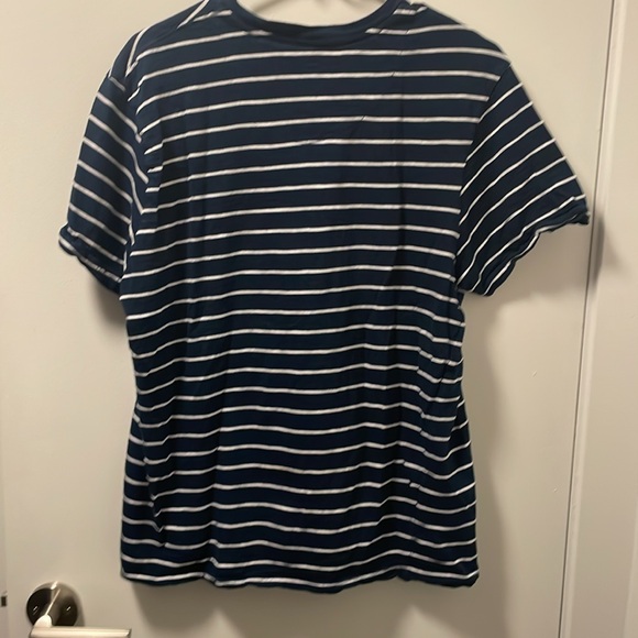 PD & C casual Striped Short Sleeved V Neck T Shirt - Picture 4 of 4
